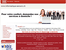 Tablet Screenshot of informatique-secours.ch